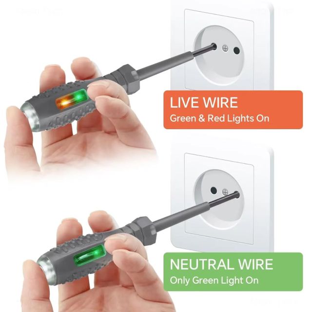 High-precision LED voltage detection Dual-Light Double-Ended Voltage Tester Pen for lectrician tools