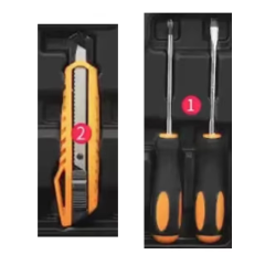 Maintain home tool kit set for fixing with claw hammer and allen wrench and digital pen with household maintain tool kit