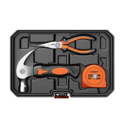 Household Hand tool set Home Repair Tool Mechanics Tool kit Starter Home Repair Kit with Ergonomic Tools and Storage Case Basic Household Repair Tool Kit