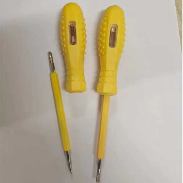 Double-ended rubber electrical test pen with dual light system Electrician's pencil