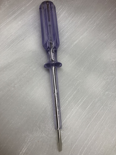 Two different sizes and lengths of electrician's tester leads will produce a red LED light but no sound