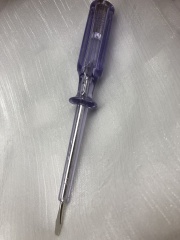 Two different sizes and lengths of electrician's tester leads will produce a red LED light but no sound
