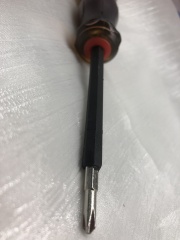 Dual-ended electrician voltage tester: silent operation, with red LED lighting