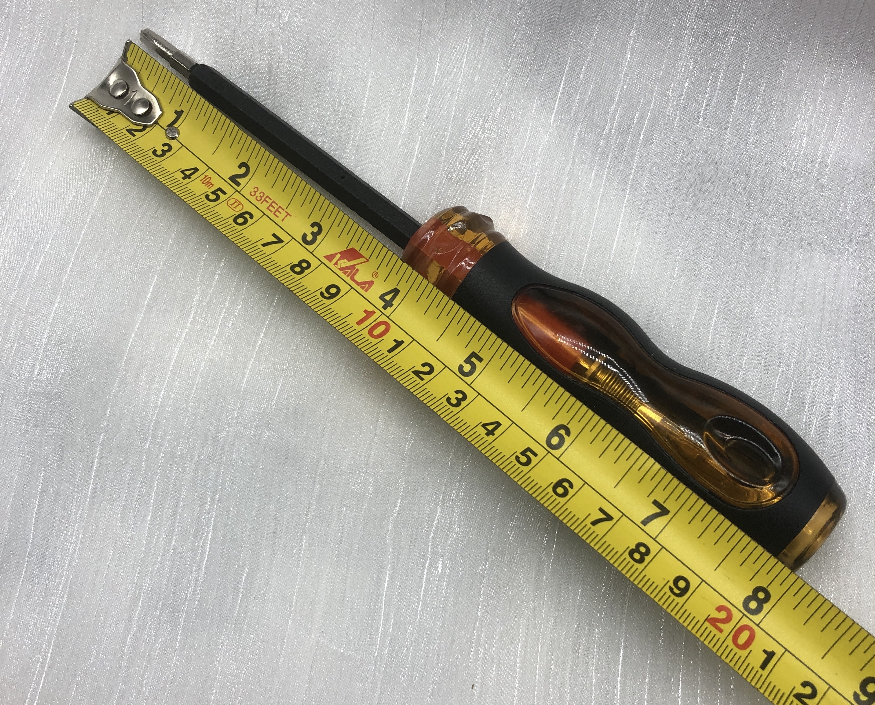 Dual-ended electrician voltage tester: silent operation, with red LED lighting