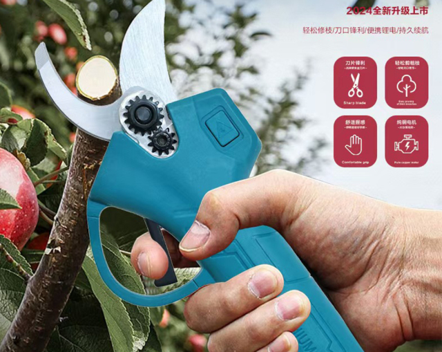 Upgraded Cordless Electric Pruning Shears - Lithium-Ion Battery Powered Garden Scissors for Tree Trimming, Branch Cutting, and Home Gardening Tools