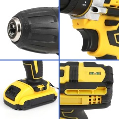 21V Cordless Drill Driver Kit - Heavy Duty Electric Screwdriver, Impact Drill & Compact Power Drill Set with Lithium-Ion Battery