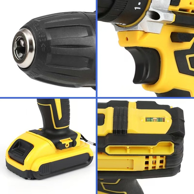 21V Cordless Drill Driver Kit - Heavy Duty Electric Screwdriver, Impact Drill & Compact Power Drill Set with Lithium-Ion Battery