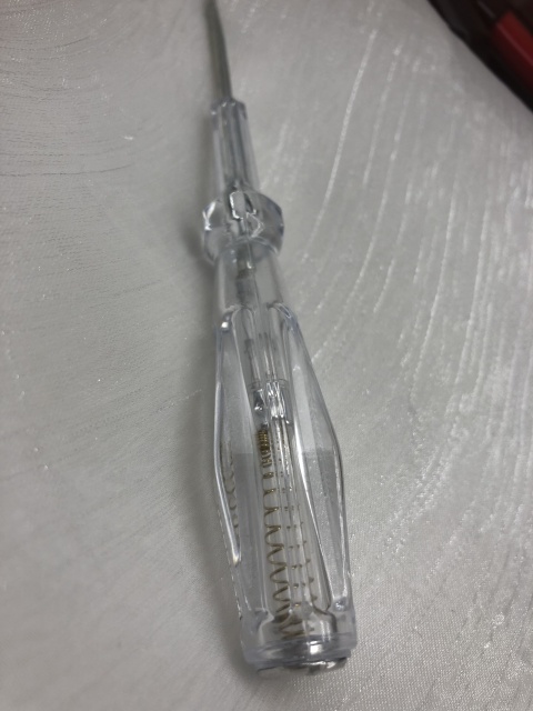 High-Torque Iron Flathead Neon Voltage Tester Pen - 14cm Compact Design
