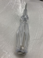 High-Torque Iron Flathead Neon Voltage Tester Pen - 14cm Compact Design