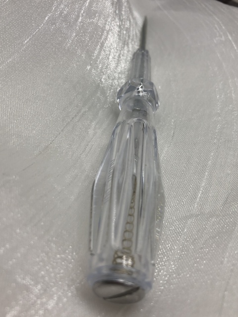 High-Torque Iron Flathead Neon Voltage Tester Pen - 14cm Compact Design