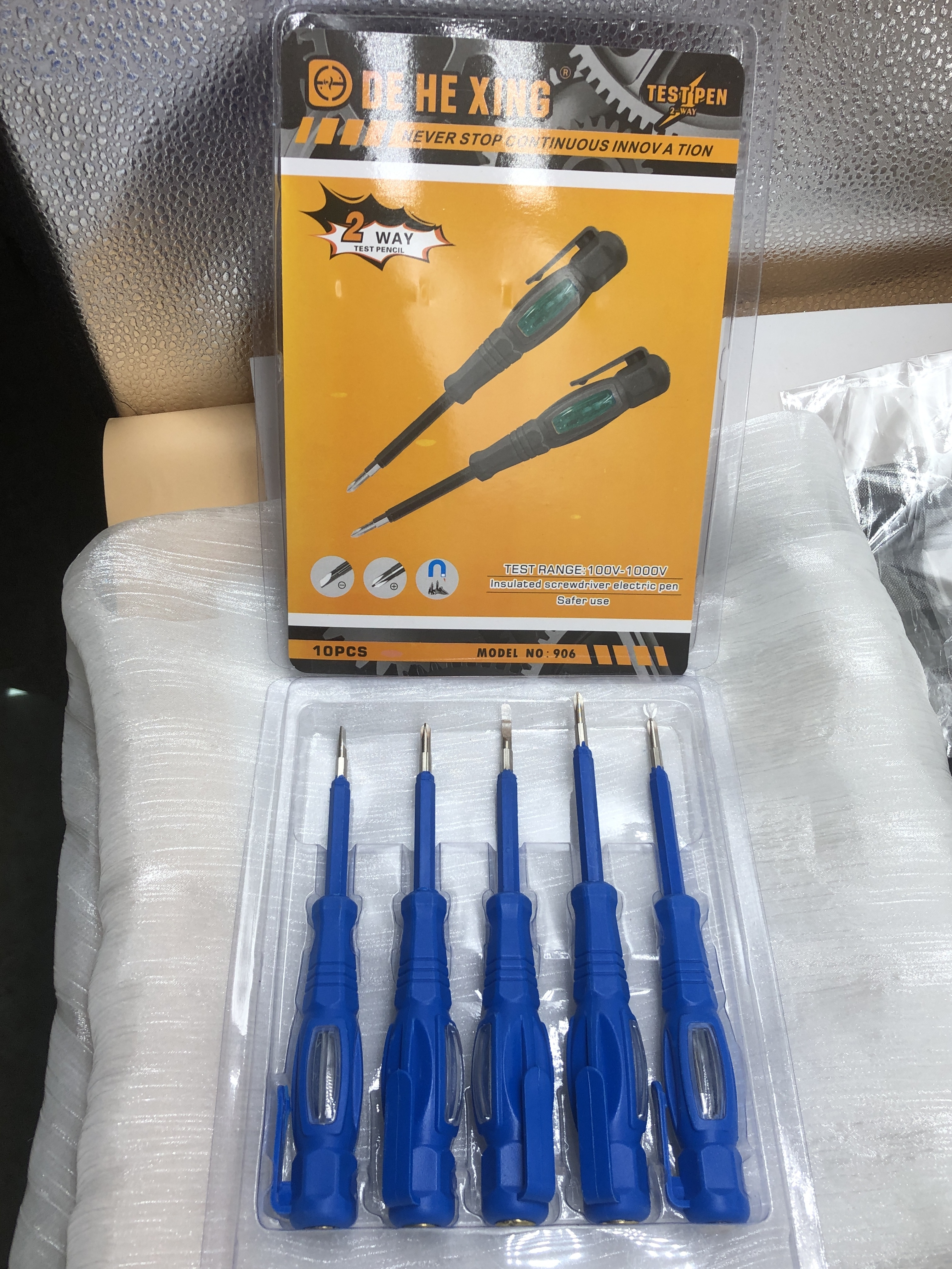 LED new rubber coated red light test pencil screwdriver induction breakpoint detection