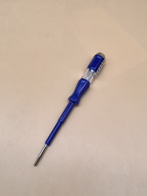 4 different colors of electrician's test pencil