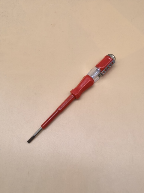 4 different colors of electrician's test pencil