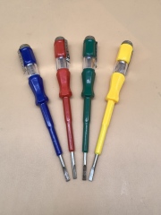 4 different colors of electrician's test pencil