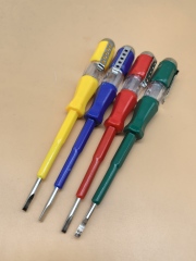 4 different colors of electrician's test pencil