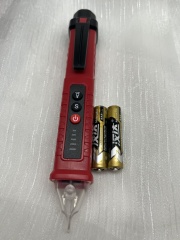 Red Battery-Powered Voice Announcing Smart Highlighter Voltage Tester Pen with Digital Display