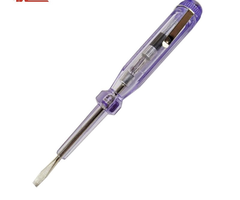 Tester pen with a straight head, electrician's special transparent tester pen, neon bulb