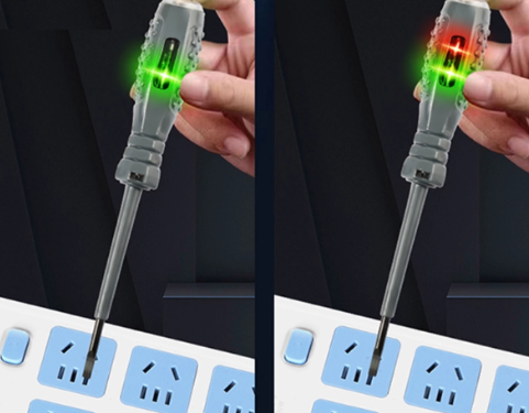 Dual-LED Voltage Tester Pen with Rubberized Coating Professional Grade Double-Light Voltage Detector with Insulated Shell