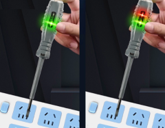 Dual-LED Voltage Tester Pen with Rubberized Coating Professional Grade Double-Light Voltage Detector with Insulated Shell
