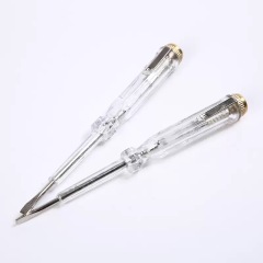 Tester pen with a straight head, electrician's special transparent tester pen, neon bulb