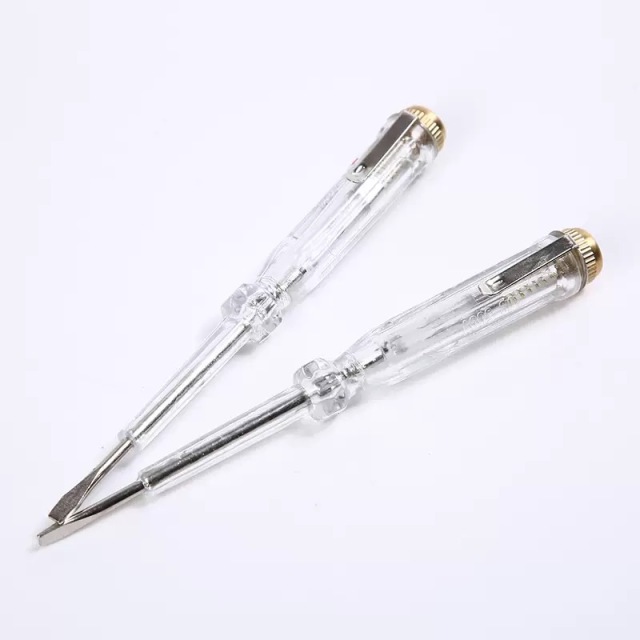 Tester pen with a straight head, electrician's special transparent tester pen, neon bulb
