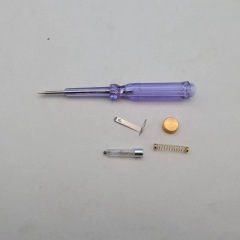 Tester pen with a straight head, electrician's special transparent tester pen, neon bulb
