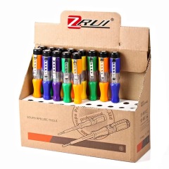 4 different colors of electrician's test pencil