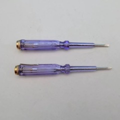Tester pen with a straight head, electrician's special transparent tester pen, neon bulb