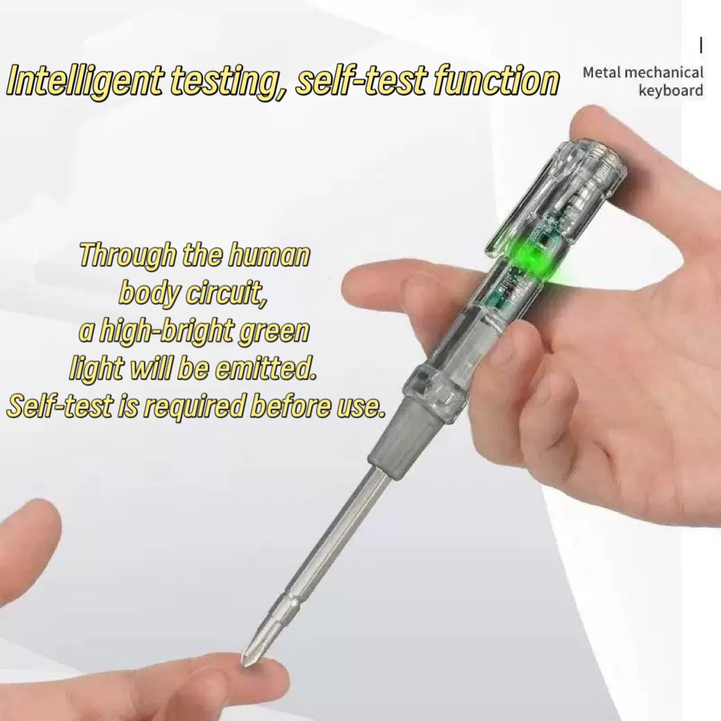 2-in-1 Voltage Detector Pen with Screwdriver Bits - Non-Contact Circuit Tester with Wire Breakpoint Finder