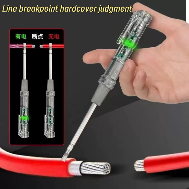 2-in-1 Voltage Detector Pen with Screwdriver Bits - Non-Contact Circuit Tester with Wire Breakpoint Finder