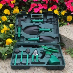 Gardening Tools Gift Set - 10-Piece Home Garden Kit with Pruning Shears, Trowel, Hand Rake, Watering Spray Bottle for Planting and Gardening Care