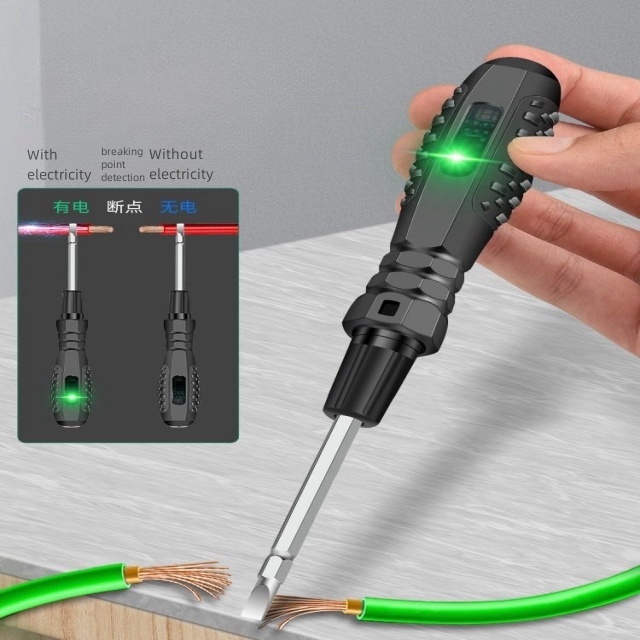 2-in-1 Multifunction Electrical Voltage Tester & Screwdriver Pen with LED Display for Electricians