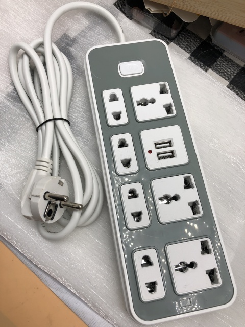 EU Power Strip with [X] AC Outlets and [Y] USB Ports, Schuko Plug, Surge Protector with [Featuers e.g., Overload Protection] for Home/Office/Travel