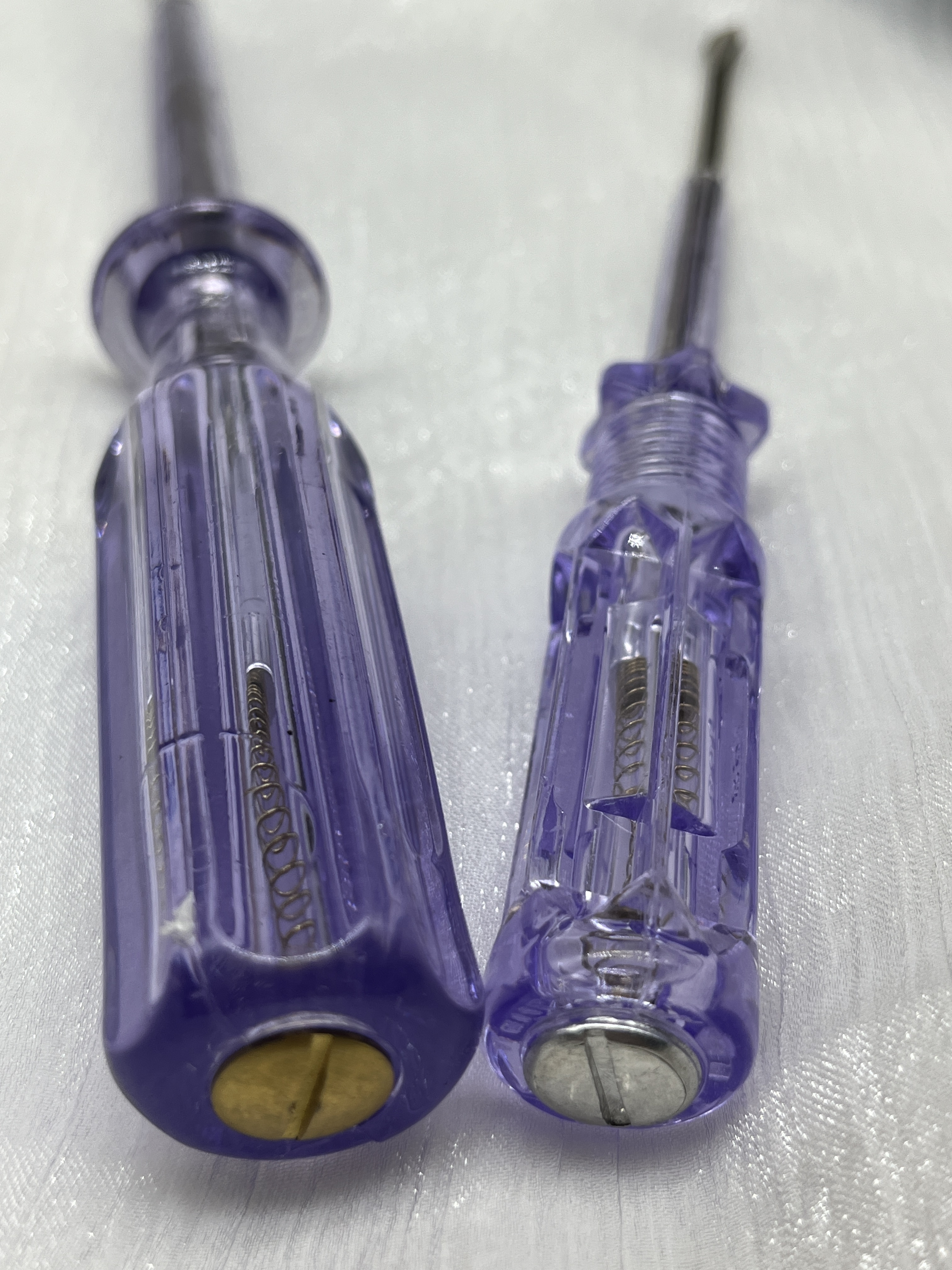 Tester pen with a straight head, electrician's special transparent tester pen, neon bulb