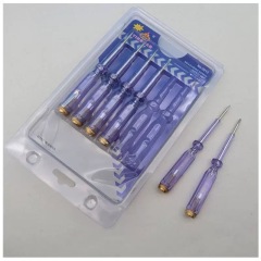 Tester pen with a straight head, electrician's special transparent tester pen, neon bulb