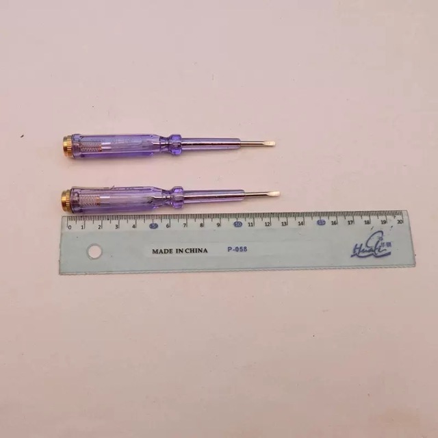 Tester pen with a straight head, electrician's special transparent tester pen, neon bulb
