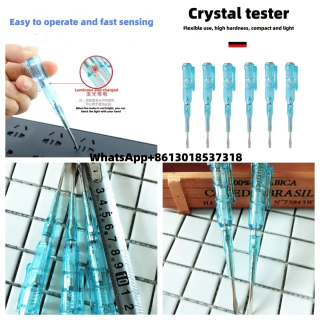 HD Clear Electrical Tester Pen with Ultra-Bright LED