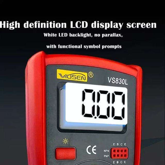 Digital Multimeter, High Precision Multi-Function Voltmeter with Backlight & Anti-Burn for Home Use