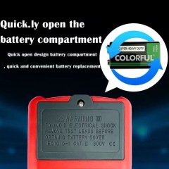 Digital Multimeter, High Precision Multi-Function Voltmeter with Backlight & Anti-Burn for Home Use