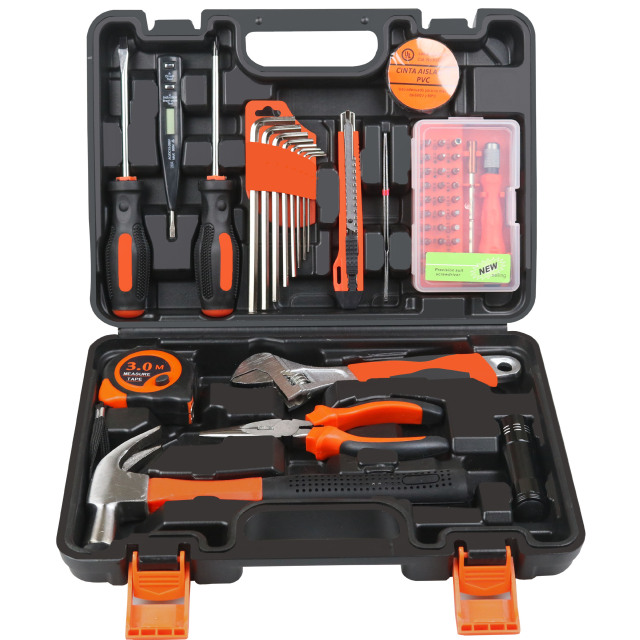 52-Piece Home Tool Kit with Screwdriver Set - Manual Hand Tools for Household Appliance Repair & DIY Projects