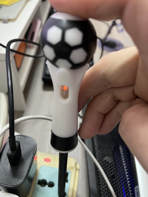 A ball-handled safety electrical test pen with a neon lamp and screwdriver function.