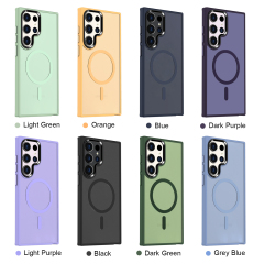 SBR-XCCX Matte Phone case for samsung S24ulta S25ultra Designer Frosted Tpu Pc Shockproof Translucent Magnetic Phone Cases
