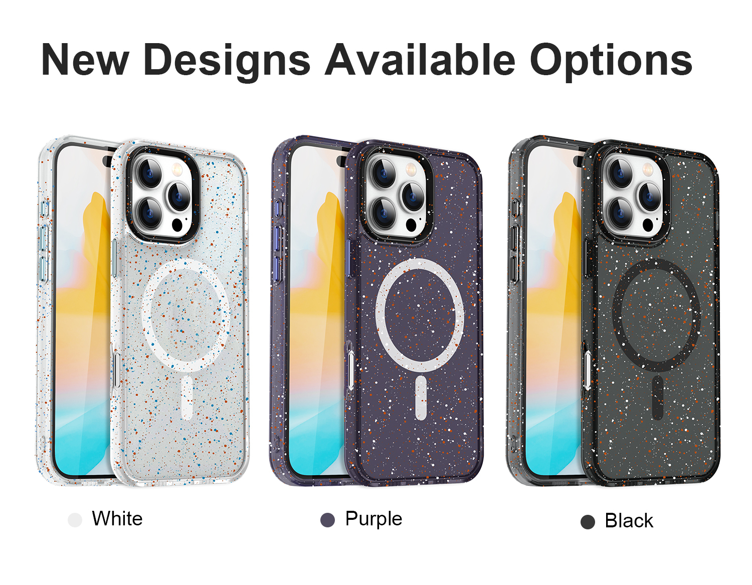 SBR-PMCXK New Arrivals for iPhone 16pro 16pro max Splash-Ink Design Magnetic Phone Case Phone Accessories