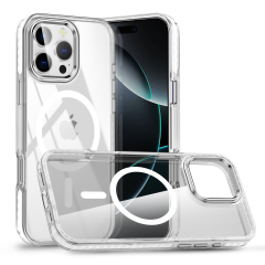 SBR-TCSQN For iphone 16 16pro max Shockproof case Transparent Back with Colorful Side Pc Frame Wireless Charging case for iphone 15 Pro Max