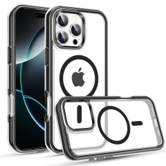 SBR-ZKQNK Wholesale Soft TPU Shockproof Magnetic 360 Degree Full Vacuum Airbag Smart Phone Case for I Phone 16 Pro Max case