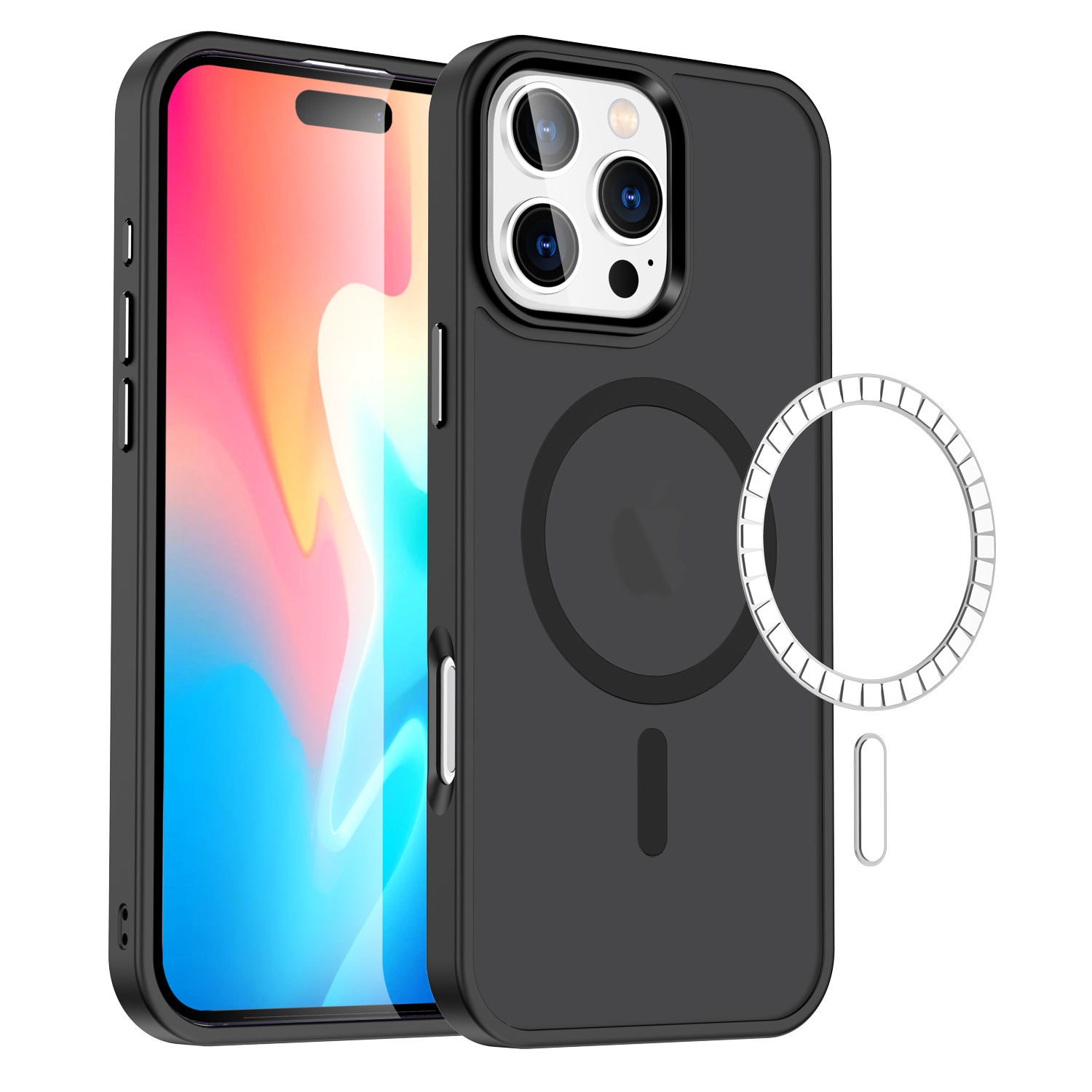 SBR-XCCXPG Luxury Matte Phone case for iphone 16 15 14 13 Pro Max Plus Designer Frosted Tpu Pc Shockproof Translucent Magnetic Phone Cases
