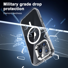 SBR-JCJTZJ Kickstand Case for iPhone 16 Pro Max With Camera Protective Cover Magnetic Mobile Phone Case Shell