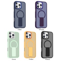 SBR-TKKZJ 360 Degree Shockproof Invisible Kickstand Drop Protection Mobile Phone Case Cover for IPhones 16 Pro Max 15 Pro New Design