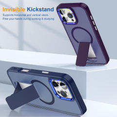 SBR-TKKZJ 360 Degree Shockproof Invisible Kickstand Drop Protection Mobile Phone Case Cover for IPhones 16 Pro Max 15 Pro New Design