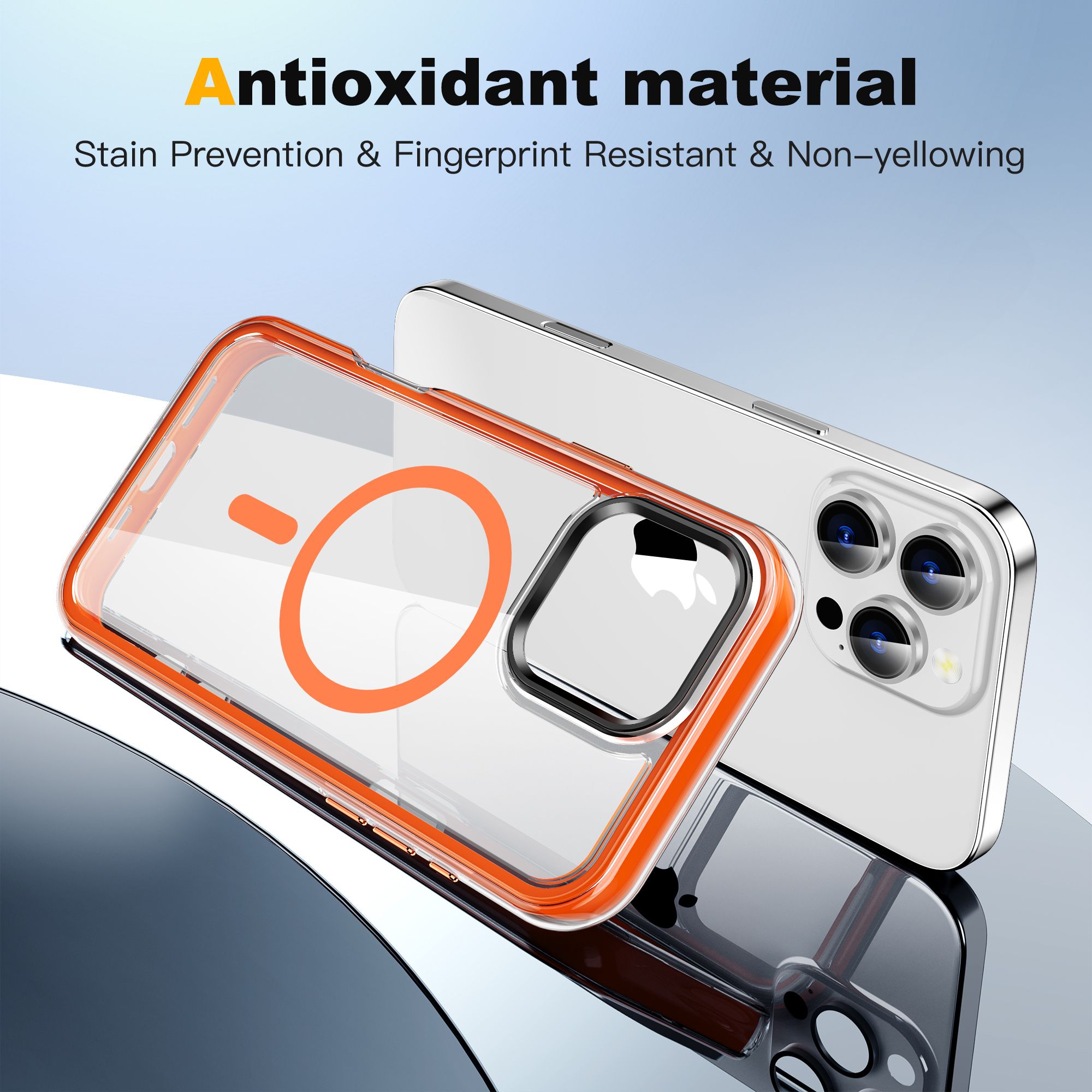 SBR-ZKQNK Wholesale Soft TPU Shockproof Magnetic 360 Degree Full Vacuum Airbag Smart Phone Case for I Phone 16 Pro Max case
